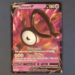 Unown V 65/195 - Silver Tempest - Rare Holo V Pokemon Card - NM - Image 1