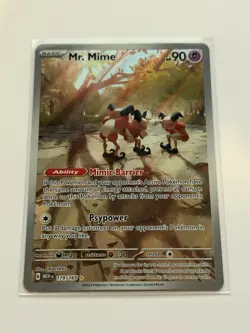 Pokemon Mr. Mime Illustration Rare Holo Card 179/165 English Edition - Image 1