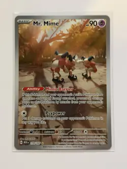 Pokemon Mr. Mime Illustration Rare Holo Card 179/165 English Edition - Image 2
