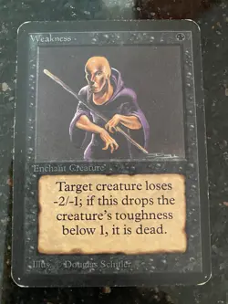 Vintage MTG Weakness Alpha Magic the Gathering L@@k!! - Image 1