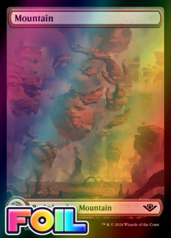 x1 Mountain OTJ MTG 275 FOIL FULL ART BASIC LAND M/NM 1x - Image 1
