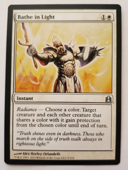 1x Bathe in Light Commander 2011 MTG Magic the Gathering LP - Image 1
