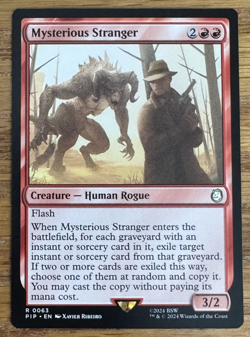 MTG Fallout, Mysterious Stranger -- Light Played - Image 1