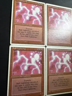 4 Ball Lightning Lot MTG 4th - Fourth Edition - White Border - LP MP HP Magic - Image 5