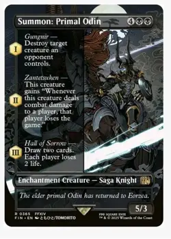 MTG Summon: Primal Odin (Borderless) Final Fantasy Foil #365 - Image 1