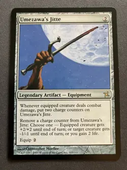 MTG Umezawa's Jitte {Betrayers of Kamigawa} - LP - Image 1