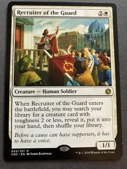 MTG Recruiter of the Guard {Conspiracy: Take the Crown} - NM - Image 1