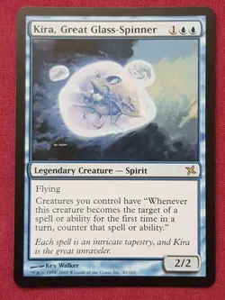 Magic The Gathering BETRAYERS OF KAMIGAWA KIRA GREAT GLASS-SPINNER blue card MTG - Image 1