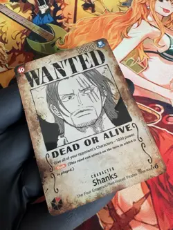 Shanks OP09-004 Parallel Wanted SR One Piece CCG Emperors in the New World Foil - Image 3