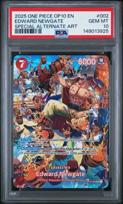 2025 ONE PIECE ST15-002 OP10 ROYAL BLOOD EDWARD NEWGATE WHITEBEARD PSA 10 - Image 1