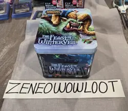 World Of Warcraft Feast Of Winter Veil TIN, Deckbox, 50 Card Set+ Tiny snowman - Image 1