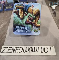 World Of Warcraft Feast Of Winter Veil TIN, Deckbox, 50 Card Set+ Tiny snowman - Image 2