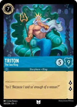 4x Triton - The Sea King - 160/204 - Uncommon NM-Mint Disney Lorcana: The First - Image 1