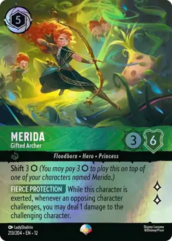 Disney Lorcana TCG Wilds Unknown 213/204 Merida Gifted Archer Epic Foil English - Image 1