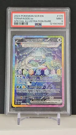 Pokemon TCG Terapagos EX Stellar Crown Special Illustration Rare Card PSA 9 - Image 1