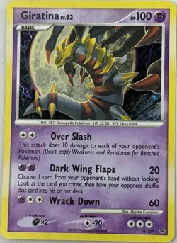 Pokemon Giratina Platinum 10/127 Holo Rare Basic Card 2009 English - Image 1