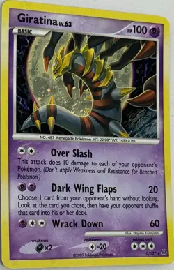 Pokemon Giratina Platinum 10/127 Holo Rare Basic Card 2009 English - Image 2