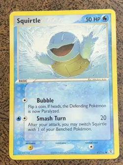 Squirtle 83/112 Fire Red & Leaf Green Common Pokemon Card. - Image 1
