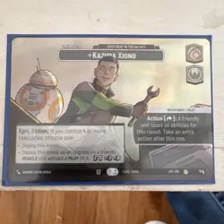 Kazuda Xiono Star Wars Unlimited Leader Card 1014 JTL-EN Sandra Chewlinska BB-8 - Image 1