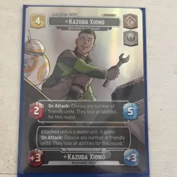 Kazuda Xiono Star Wars Unlimited Leader Card 1014 JTL-EN Sandra Chewlinska BB-8 - Image 2