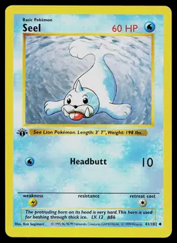 Pokemon Card - Seel 1st Edition Base Set Shadowless 41/102 - Image 1