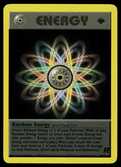 Pokemon Card - Rainbow Energy Team Rocket 80/82 1st Edition Rare - Image 1