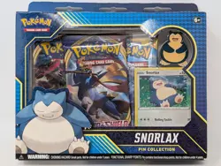 New and Factory Sealed Pokemon TCG Snorlax Pin Collection Box with Promo Card - Image 1