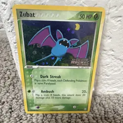 Pokemon Zubat 54/109 EX Team Rocket Returns Stamped Holo 50 HP English Card - Image 1