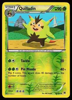 Quilladin 10/162 Reverse Holo Uncommon BREAKthrough Pokemon Card - Image 1