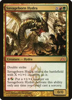 Savageborn Hydra Dragon's Maze NM Red Green Mythic Rare MAGIC CARD ABUGames - Image 1