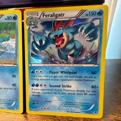 2014 3 Card Set Holo Feraligatr Pokemon Lot + Totodile Croconaw FREE Shipping - Image 2