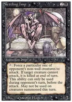 Light Play, English MTG Regular Nettling Imp 3rd Edition Magic the Gathering - Image 1