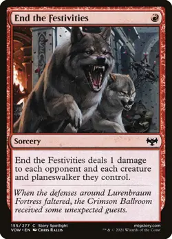 End the Festivities #155 > MTG > VOW > REGULAR > Lightly Playеd - Image 1