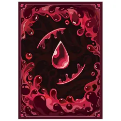 Blood – Elements Series II – MTG Size – 100 Textured Matte Card Sleeves - Image 1