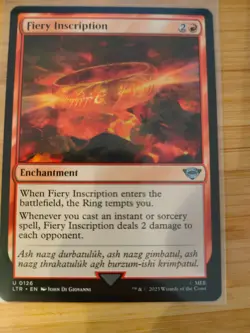 MTG Fiery Inscription 0126 Lord of the Rings M/NM Free UK P&P - Image 1