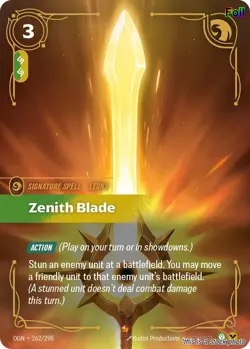 Zenith Blade [OGN - 262/298] - NM [Foil] TCG Riftbound - Image 1