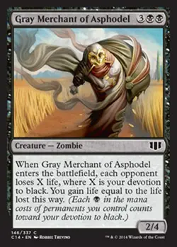 MTG GRAY MERCHANT OF ASPHODEL PLAYED - MERCANTE GRIGIO DI ASFODELO - CMD2014 - Image 1