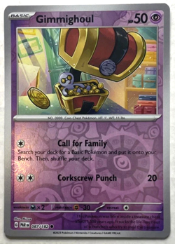 Pokemon TCG - Paradox Rift - Reverse Holo - Gimmighoul - 087/182 - Image 5