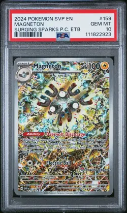 (Pokemon S&V: Surging Sparks) Magneton #159 Pokemon Center Exclusive PSA 10 - Image 1