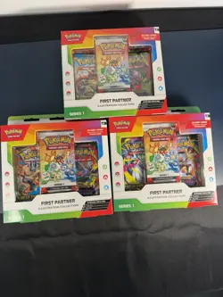 Pokemon TCG First Partner Illustration Collection Box Series 1 (LOT OF 3 SEALED) - Image 1