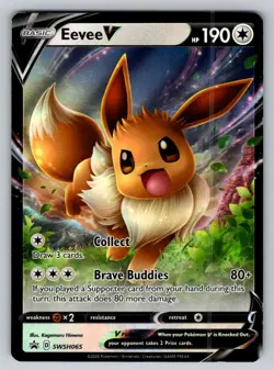 Eevee V 2019-23 Pokemon Sword & Shield Black Star Promos #SWSH065 - Image 1