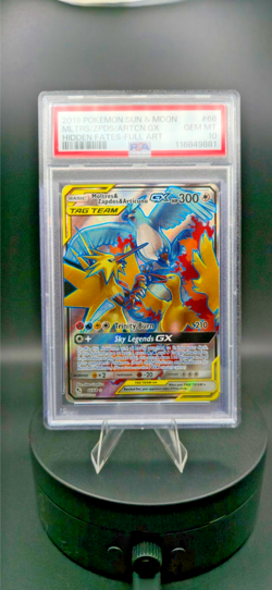 PSA 10 Moltres & Zapdos & Articuno GX #66 Full Art – Hidden Fates – Pokemon TCG - Image 2