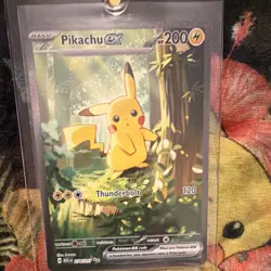 Pokemon TCG Pikachu ex 276/217 Sv08 Surging Sparks SIR Full Art Holo 200 HP - Image 1