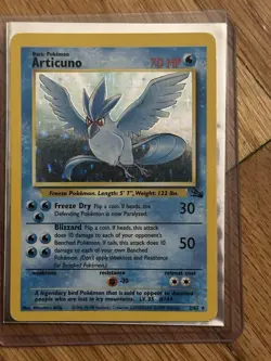 Pokemon Articuno 2/62 Holo Rare Unlimited Fossil - Image 2