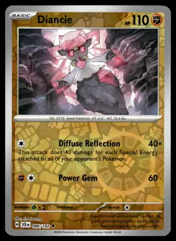 DIANCIE - 86/142 Uncommon Stellar Crown Pokemon Reverse Holo NM - Image 1