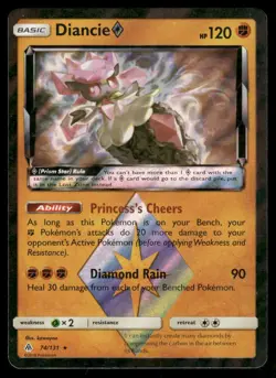 DIANCIE ◇ 74/131 PRISM STAR RARE FORBIDDEN LIGHT POKEMON MP - Image 2