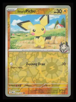 Ethan's Pichu 071/182 Reverse Holo - Pokemon SV10: Destined Rivals NM - Image 1