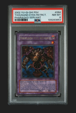 Yu-Gi-Oh! PSV Thousand-Eyes Restrict Pharaoh's Servant PSA 8 2002 #084 - Image 3