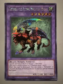YUGIOH CHIMERA THE FLYING MYTHICAL BEAST ASIA ENGLISH DUNE-AE102 SECRET RARE - Image 1