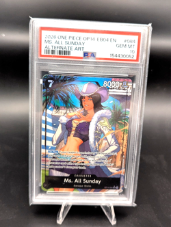 Ms. All Sunday (Alternate Art) PSA 10 OP14-084 The Azure Sea's Seven One Piece - Image 1